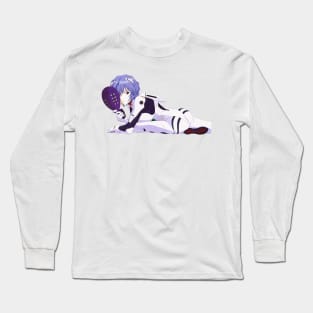 Rei Ayanami Lewd Pose Long Sleeve T-Shirt